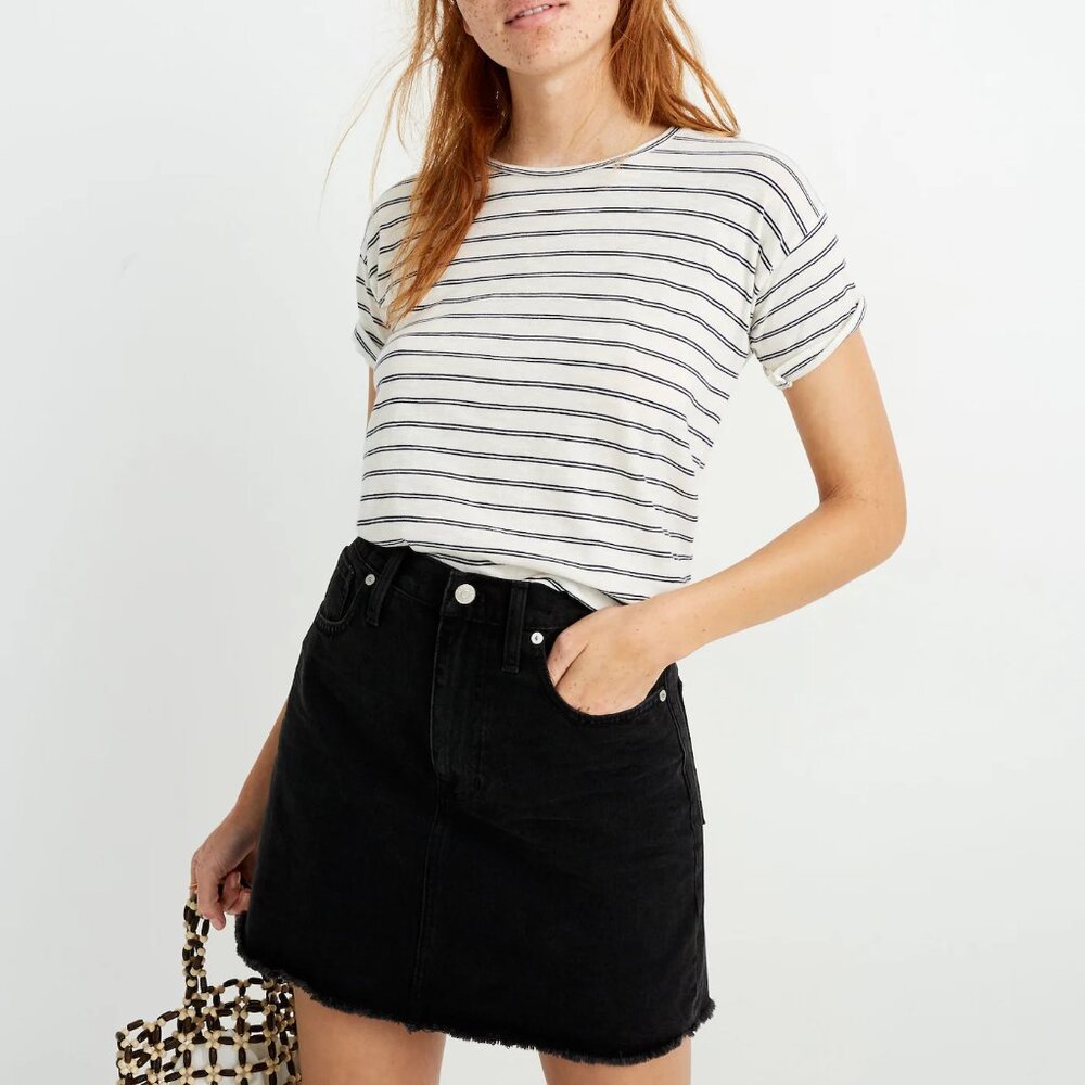 MADEWELL Rigid Denim A-Line Mini Skirt Size 27